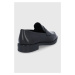 Kožené mokasíny Vagabond Shoemakers Frances dámské, černá barva, na plochém podpatku