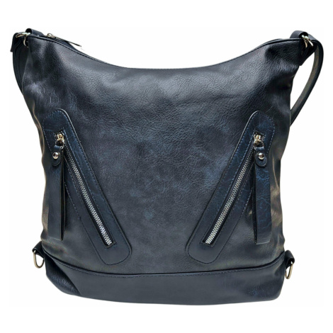 Velký tmavě modrý kabelko-batoh s kapsami Abigail Tapple