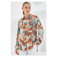 Bigdart 3721 Graphic Patterned Shirt - Milky Coffee