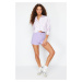 Trendyol Lilac Crop Pocket Detailed Regular Fit Woven Shirt
