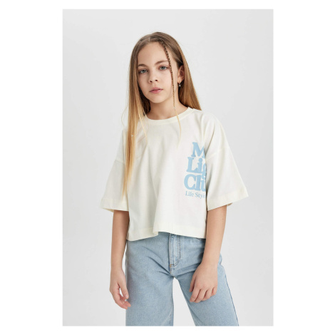 DEFACTO Crop Top Short Sleeve T-shirt