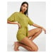 Club L London ribbed playsuit in green