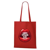 DOBRÝ TRIKO Bavlněná taška s potiskem Vegan BABE Barva: Červená