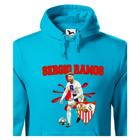 Pánská mikina s potiskem Sergio Ramos -  pánské tričko pro milovníky fotbalu BezvaTriko