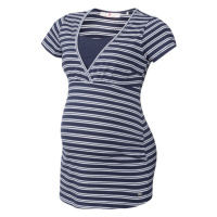 bellybutton Dámské těhotenské triko (pruhy navy modrá / bílá)