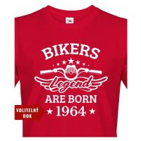 Pánské tričko pro motorkáře k narozeninám Bikers Legend Are Born