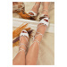 Fox Shoes White String Women's Sandals