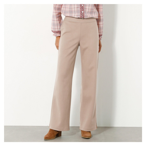Blancheporte Široké hřejivé kalhoty ve vlněném vzhledu hnědošedá
