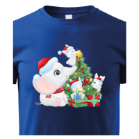 Dětské tričko s potiskem Vánočního slůně - roztomilé dětské tričko