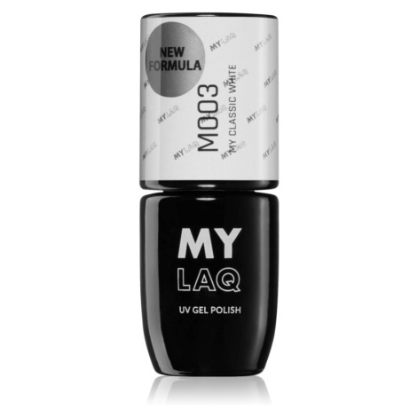 MYLAQ UV Gel Polish gelový lak na nehty odstín My Classic White 5 ml