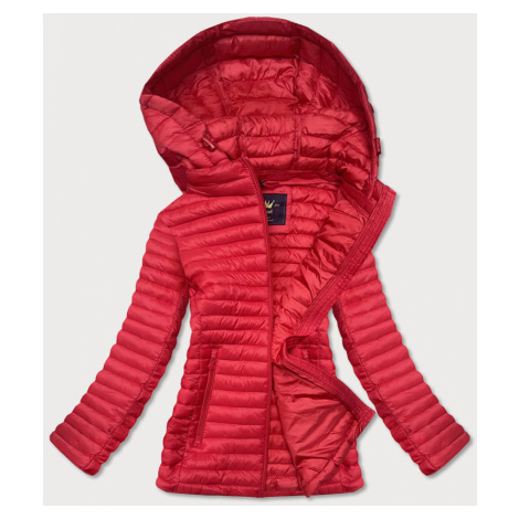 Červená prošívaná bunda s kapucí (7218BIG) LIBLAND