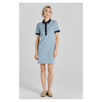 ŠATY GANT G-PATTERN JAQUARD SS POLO DRESS modrá