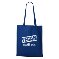 DOBRÝ TRIKO Bavlněná taška s potiskem Vegan, protože chci Barva: Královsky modrá