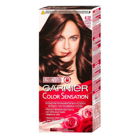 GARNIER Color Sensation Barva na vlasy 4.12 Diamantová hnědá