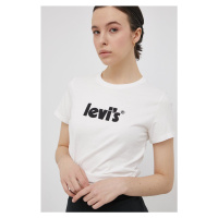 Bavlněné tričko Levi's bílá barva, 17369.1755-Neutrals