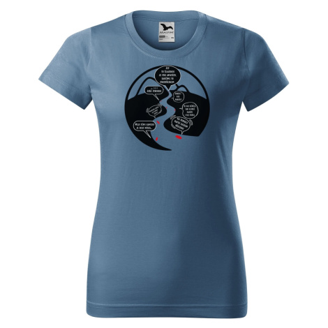 DOBRÝ TRIKO Vtipné dámské vodácké tričko NA ŘECE Barva: Denim