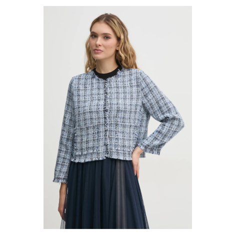 Bunda Dkny dámská, modrá barva, přechodná, DJ4J6078