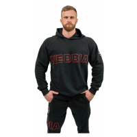 Nebbia Long Pullover Hoodie Legacy Black Fitness mikina