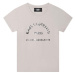 Dětské bavlněné tričko Karl Lagerfeld béžová barva