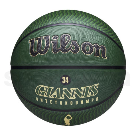 Wilson NBA Player Icon Outdoor Bskt Giannis U WZ4006201XB - green/beige