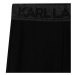 Dětské legíny Karl Lagerfeld černá barva, hladké
