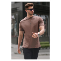 Madmext Brown Regular Fit Men's Basic T-Shirt 6131