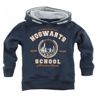 Harry Potter Kids - Hogwarts School detská mikina s kapucí námořnická modrá