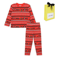 Dětské bavlněné pyžamo Marc Jacobs x Looney Tunes červená barva
