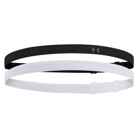 Dámská čelenka Under Armour Adjustable Mini Bands W 1376723-001 - black/white