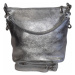 Vera Pelle Genuine Leather kožená kabelka crossbody stříbrná 10/05