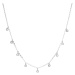 Evolution Group Stříbrný náhrdelník s 9 malými kulatými zirkonky 12056.1 crystal