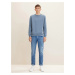 Modré pánské straight fit džíny s potrhaným efektem Tom Tailor Denim