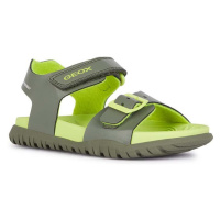 Dětské sandály Geox SANDAL FUSBETTO zelená barva