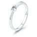 Stříbrný svatební prsten s kamínkem