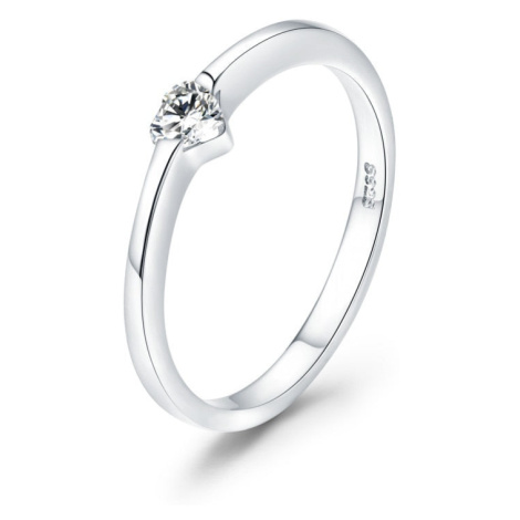Stříbrný svatební prsten s kamínkem LOAMOER