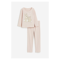 H & M - Bavlněné žerzejové pyžamo - růžová