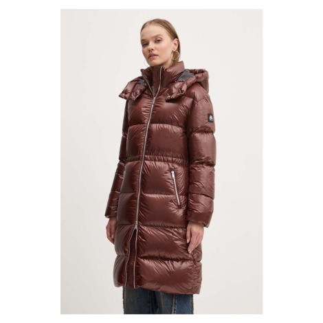 Péřová bunda MOOSE KNUCKLES Juniper dámská, hnědá barva, zimní, M34LP218