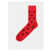 Červené vzorované ponožky Fusakle Hvězda