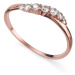 Oliver Weber Růžově pozlacený stříbrný prsten s krystaly Petite 63227RG XL (60 - 63 mm)