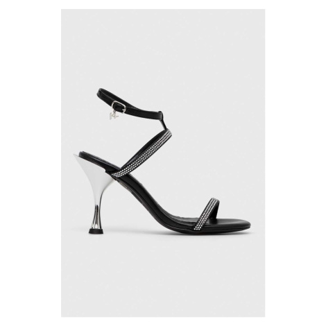 Kožené sandály Karl Lagerfeld PANACHE HI černá barva, KL30829