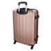 Cestovní kufr Normand Ros Gold, růžová/zlatá sada L