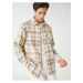 Koton Lumberjack Shirt with Pocket Detailed Classic Collar Long Sleeve