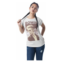 David Bowie tričko, David Smoking Girly White, dámské