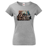 Dámské tričko s potiskem Kiss - parádní tričko s potiskem metalové skupiny Kiss
