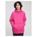 Růžová klučičí mikina GAP Teen s kapucí oversized Unisex