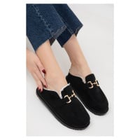 Soho Black Suede Women's Slippers 20010