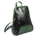 Dámský kožený batoh Vera Pelle Florence 2001 černý / zelený