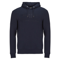 Gant REG TONAL SHIELD HOODIE Tmavě modrá