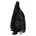 Dámský kožený batůžek černý - ItalY Strap černá
