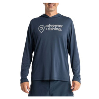 ADVENTER & FISHING UV HOODED Pánské funkční hooded UV tričko, tmavě modrá, velikost
